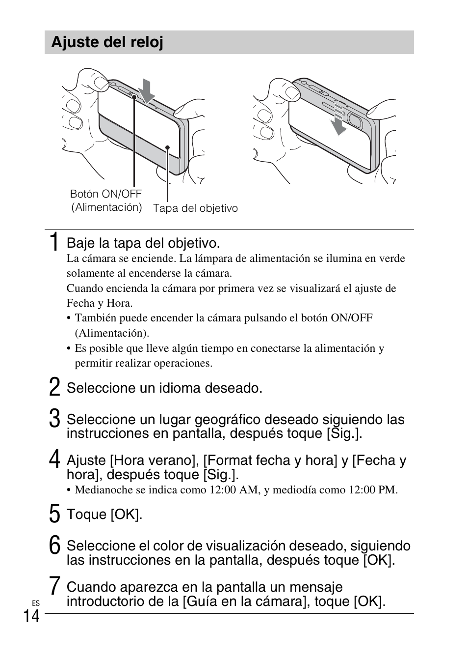 Ajuste del reloj | Sony DSC-TX55 User Manual | Page 42 / 64