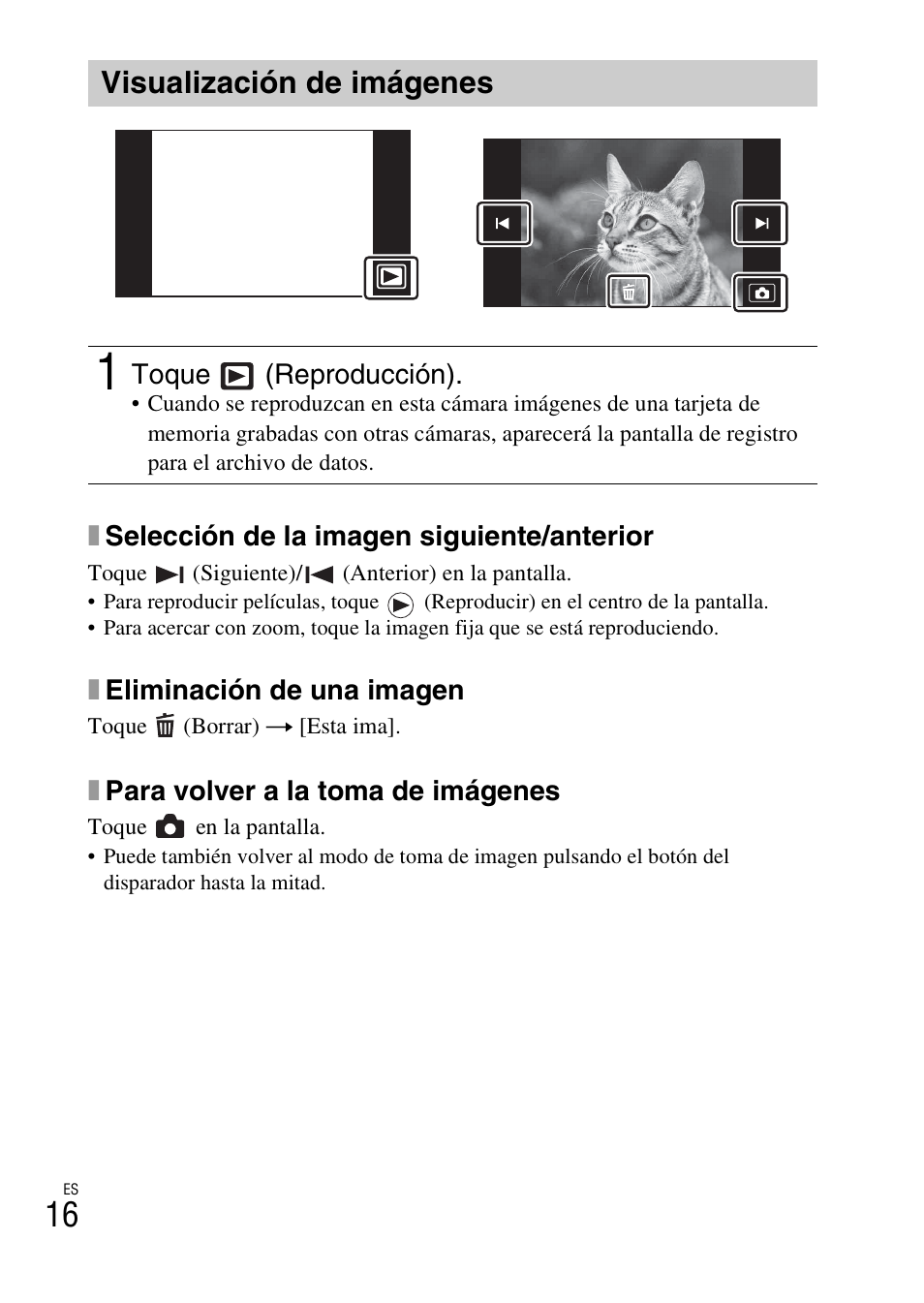 Visualización de imágenes | Sony DSC-TX55 User Manual | Page 44 / 64