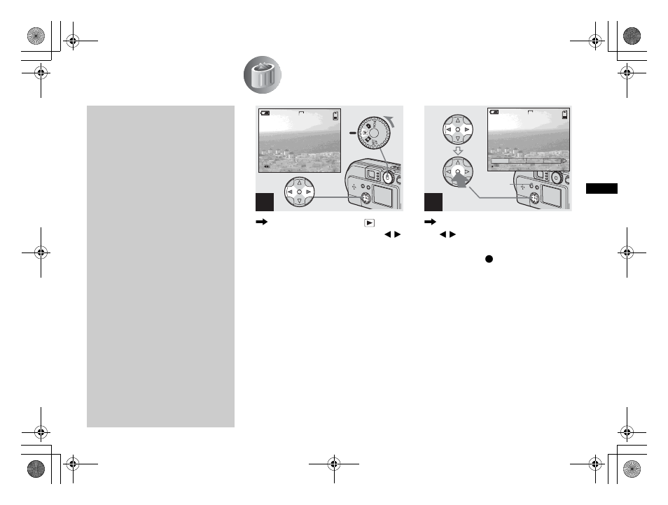 Deleting still images, Deleting images | Sony DSC-P31 User Manual | Page 39 / 108