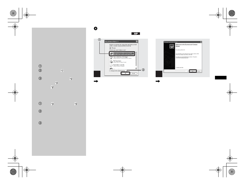 When a removable disk icon is not shown, Copying images (for windows xp users), When a removable disk icon is not | Shown, Copying images | Sony DSC-P31 User Manual | Page 49 / 108