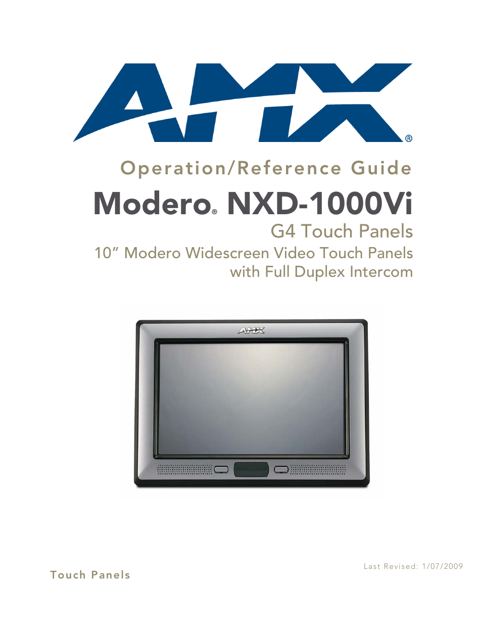 AMX Modero NXD-1000Vi User Manual | 234 pages