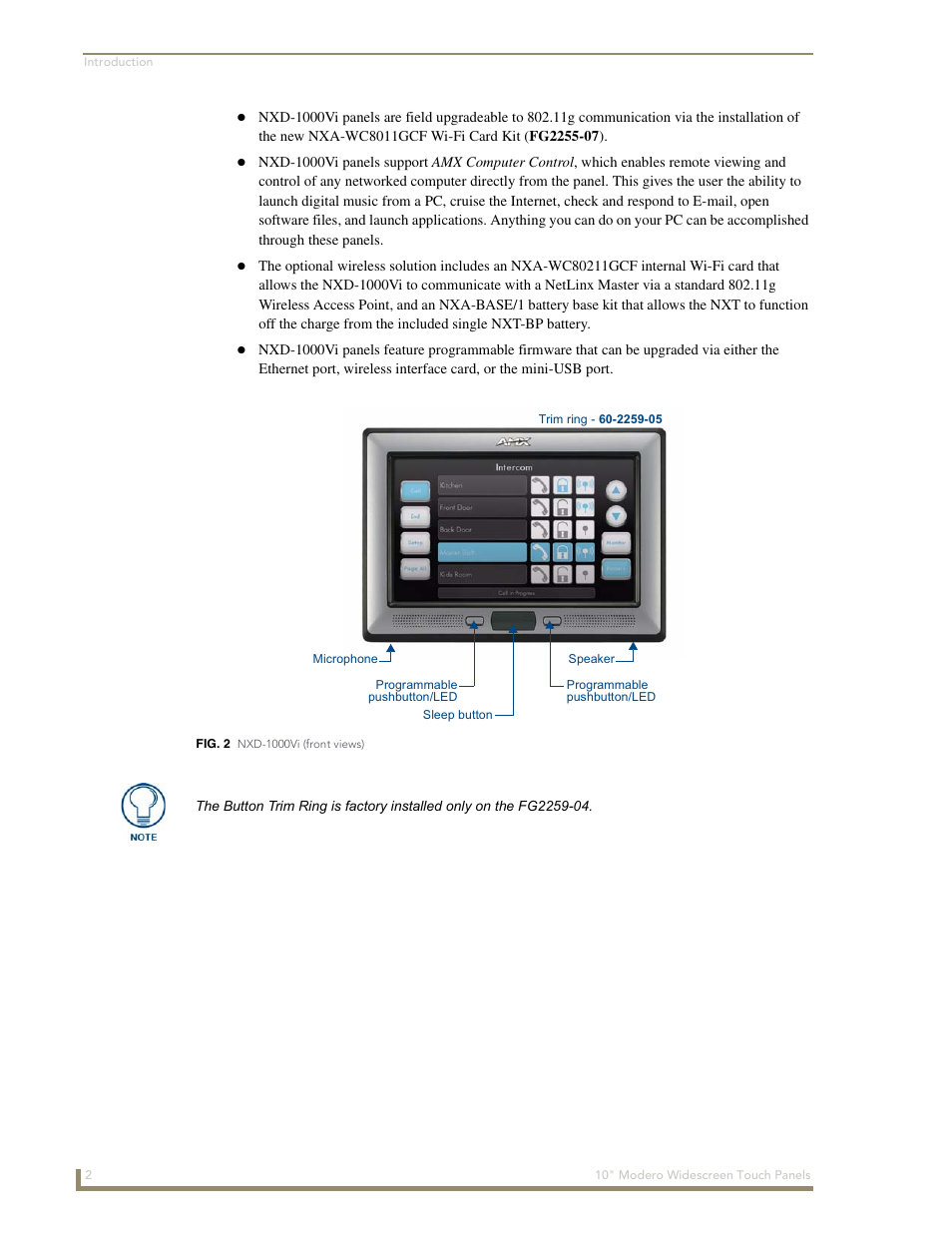 AMX Modero NXD-1000Vi User Manual | Page 12 / 234