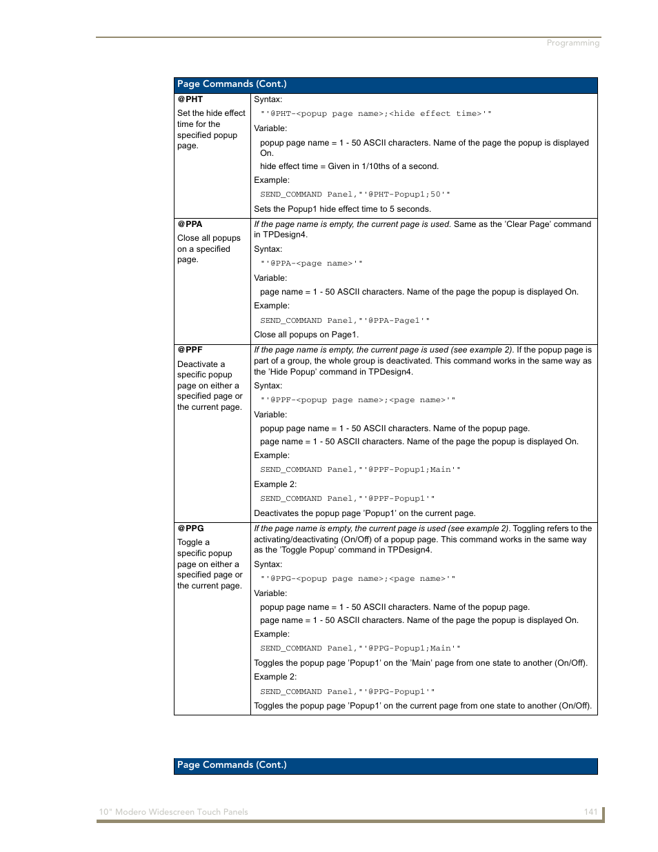 AMX Modero NXD-1000Vi User Manual | Page 151 / 234
