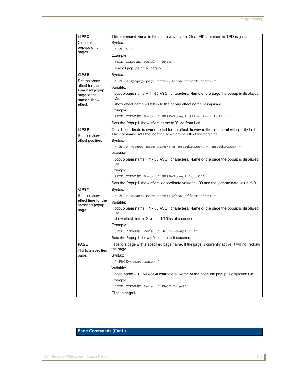 AMX Modero NXD-1000Vi User Manual | Page 153 / 234