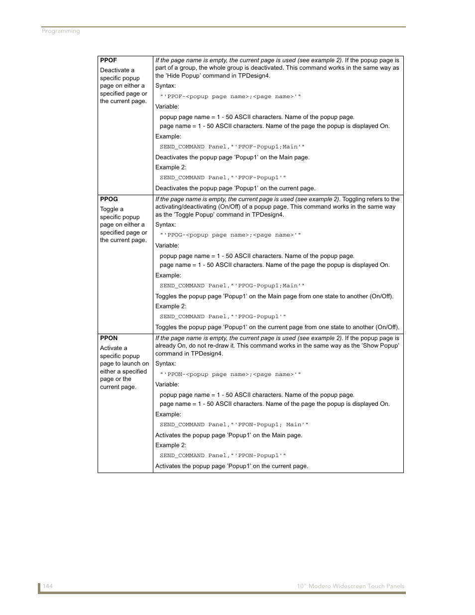 AMX Modero NXD-1000Vi User Manual | Page 154 / 234