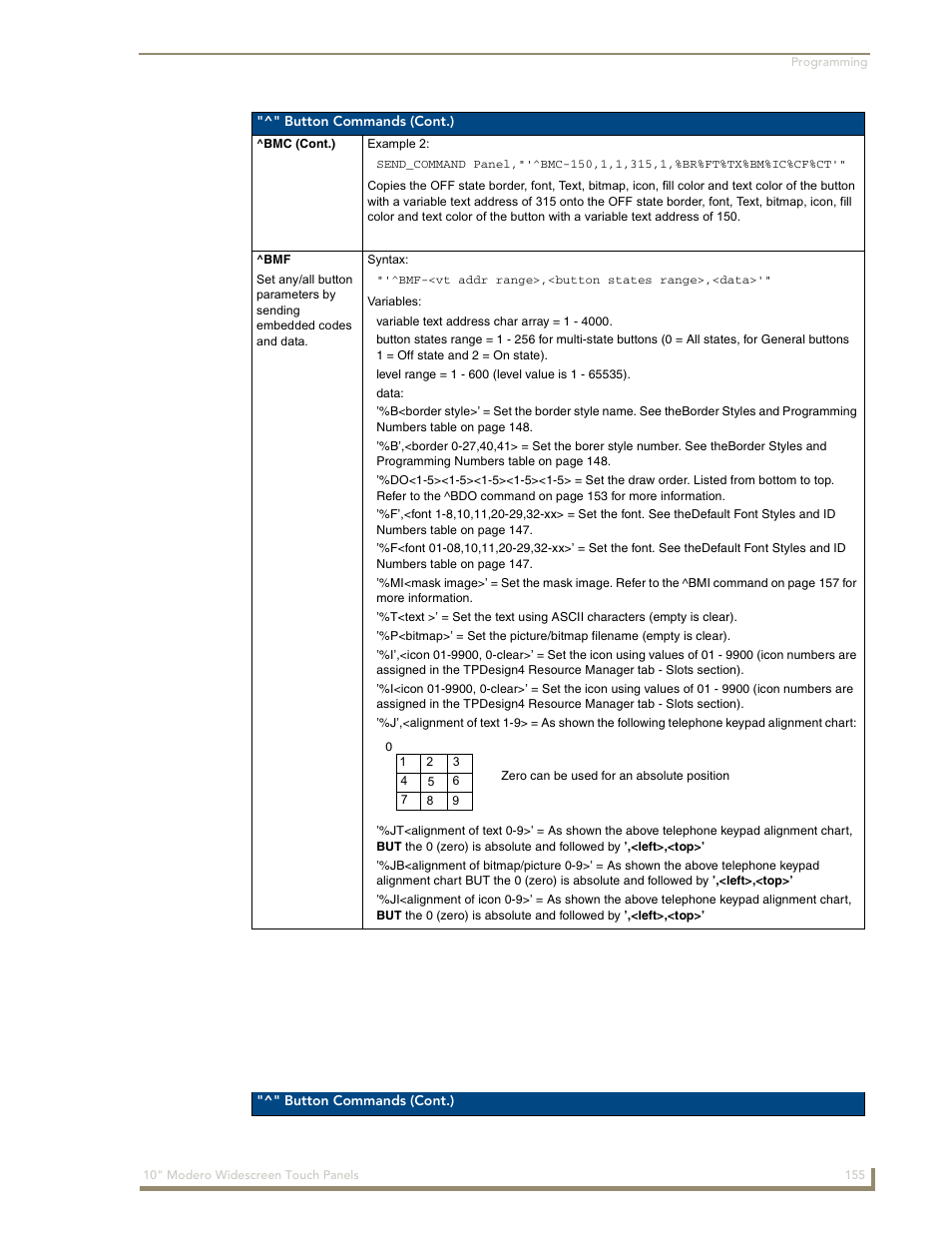 AMX Modero NXD-1000Vi User Manual | Page 165 / 234