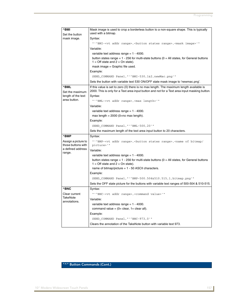 AMX Modero NXD-1000Vi User Manual | Page 167 / 234