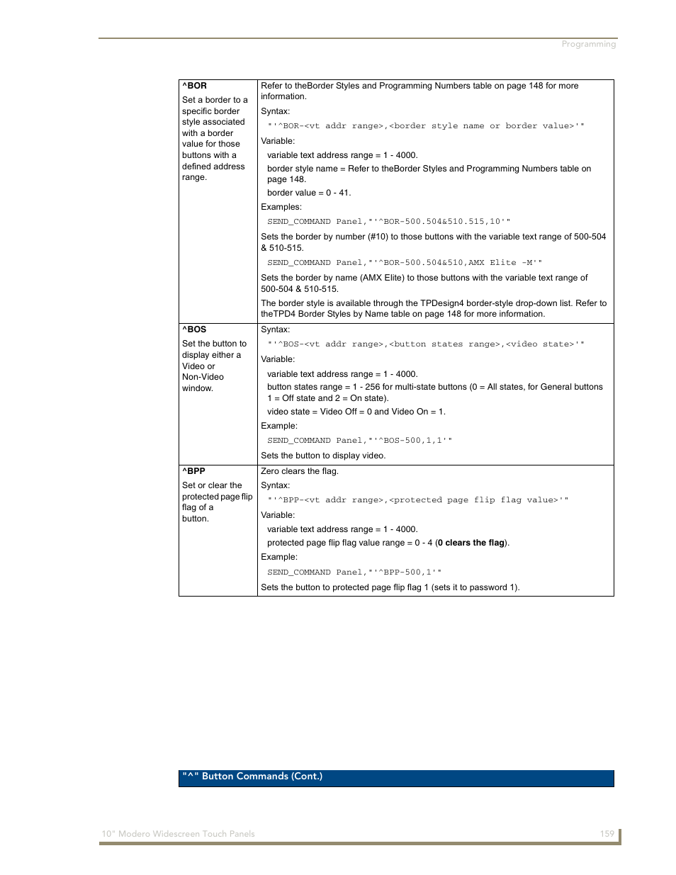 AMX Modero NXD-1000Vi User Manual | Page 169 / 234
