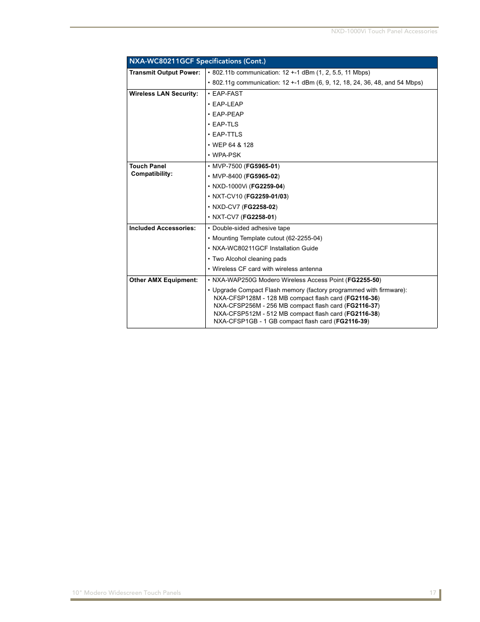 AMX Modero NXD-1000Vi User Manual | Page 27 / 234