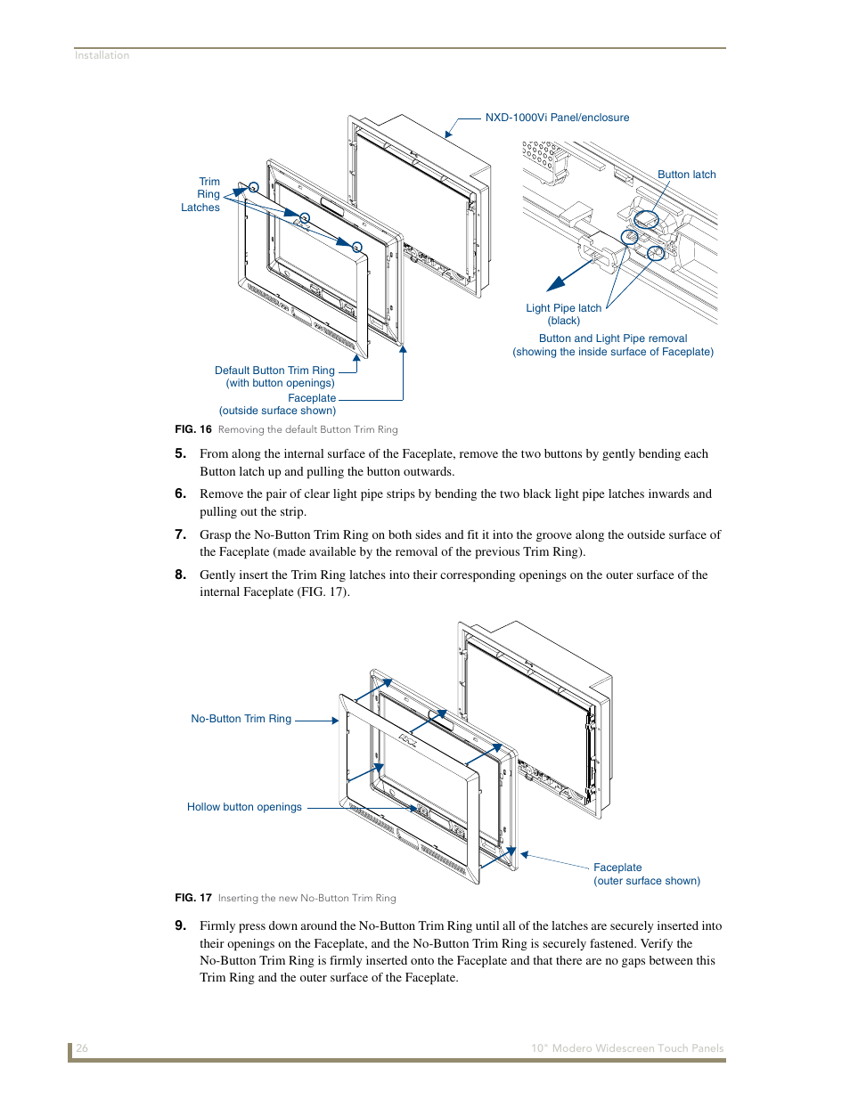 AMX Modero NXD-1000Vi User Manual | Page 36 / 234