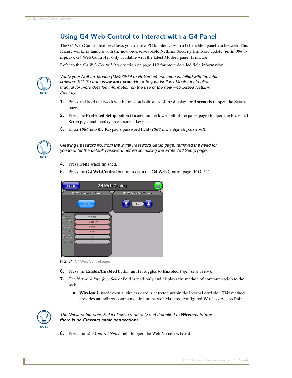 Using g4 web control to interact with a g4 panel | AMX Modero NXD-1000Vi User Manual | Page 72 / 234