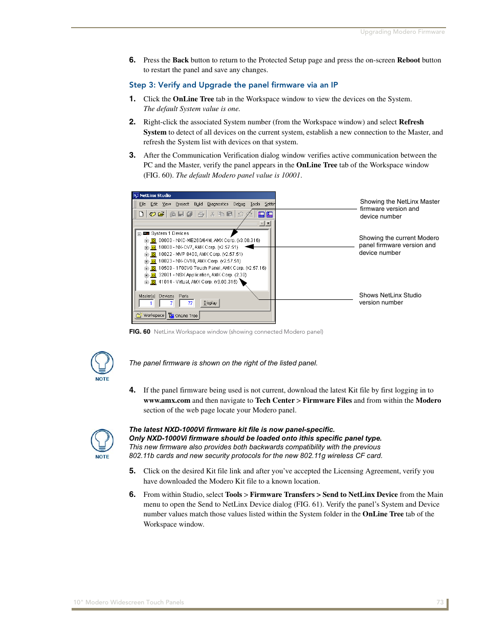 AMX Modero NXD-1000Vi User Manual | Page 83 / 234