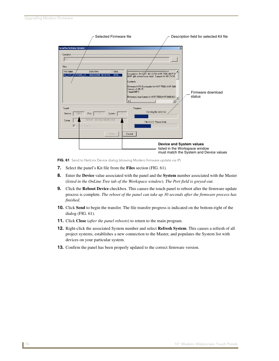 AMX Modero NXD-1000Vi User Manual | Page 84 / 234