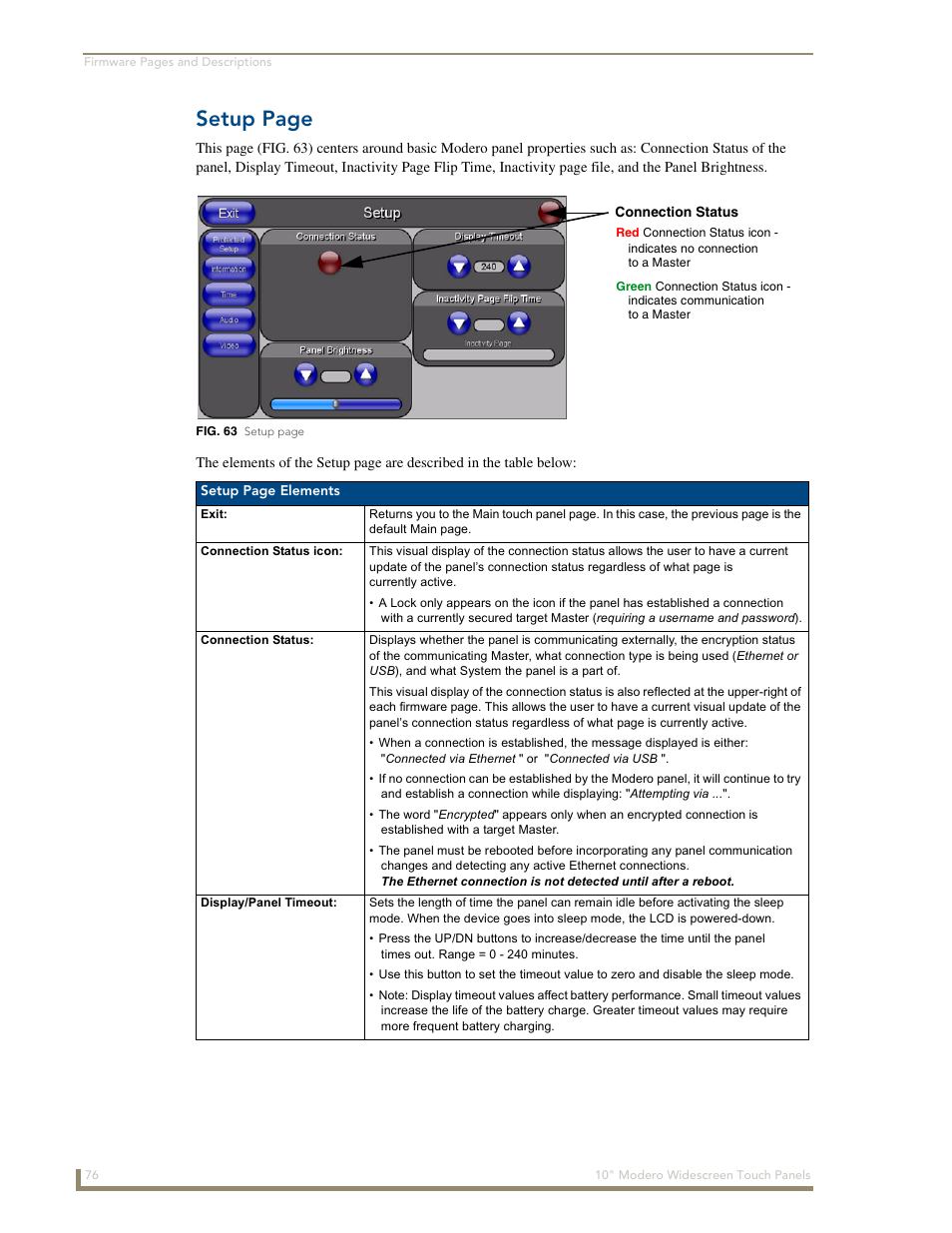 Setup page | AMX Modero NXD-1000Vi User Manual | Page 86 / 234