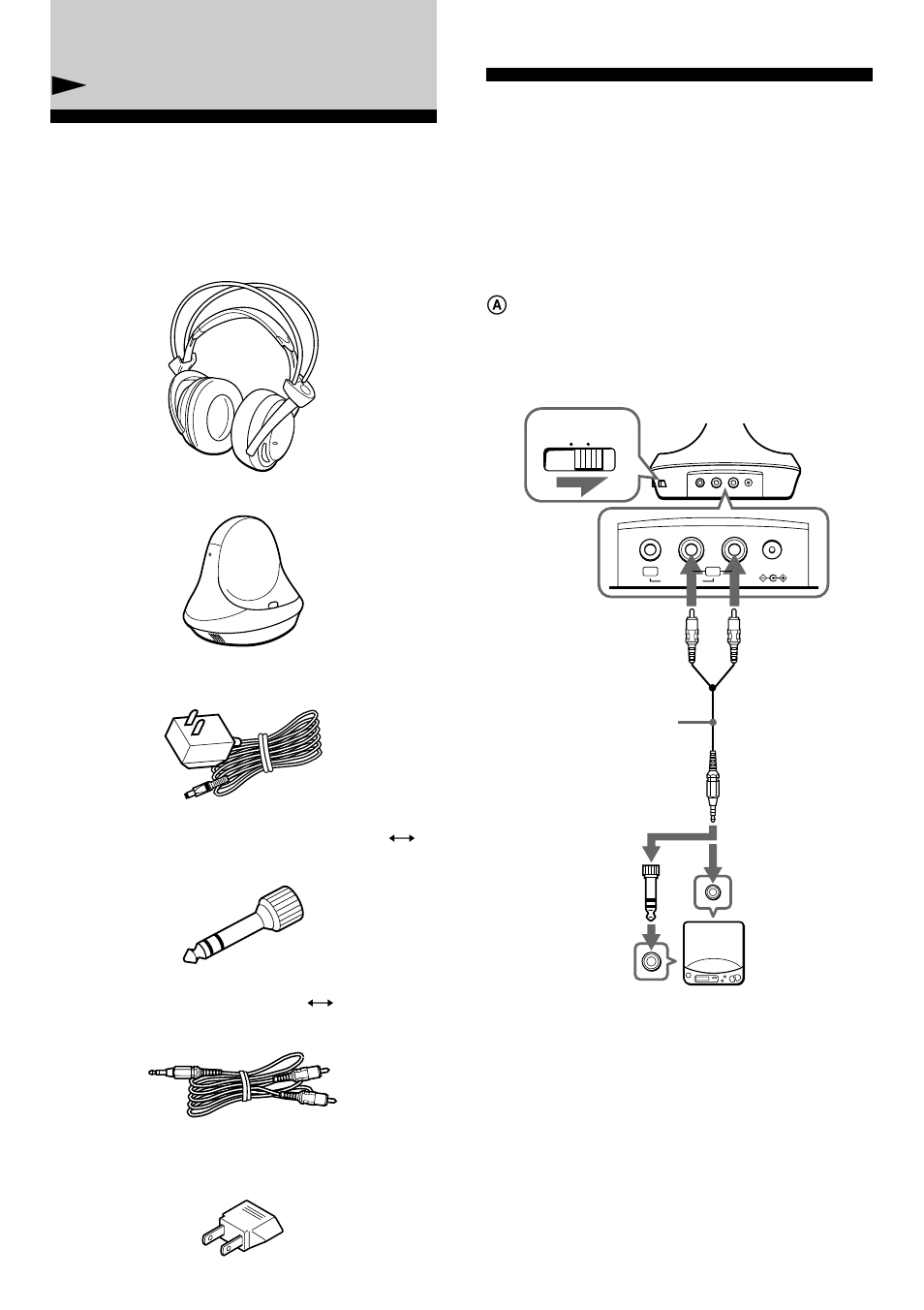 Unpacking, Setting up the transmitter, Unpacking setting up the transmitter | Setting up the transmitter 1, Ngetting started | Sony MDR-IF630RK User Manual | Page 4 / 52