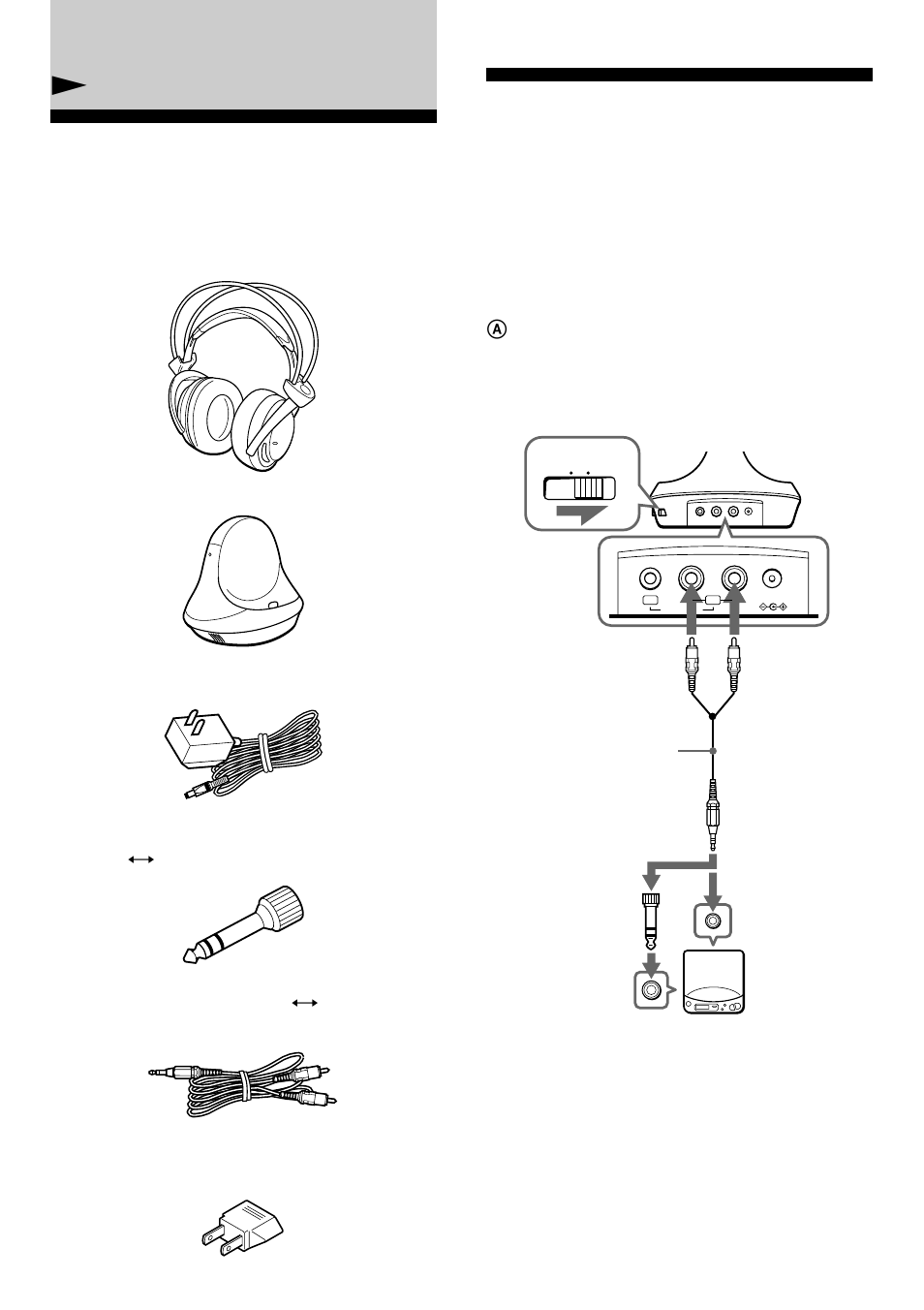 Desembalaje, Preparación del transmisor, Desembalaje preparación del transmisor | Preparación del transmisor 1, Npreparativos | Sony MDR-IF630RK User Manual | Page 40 / 52