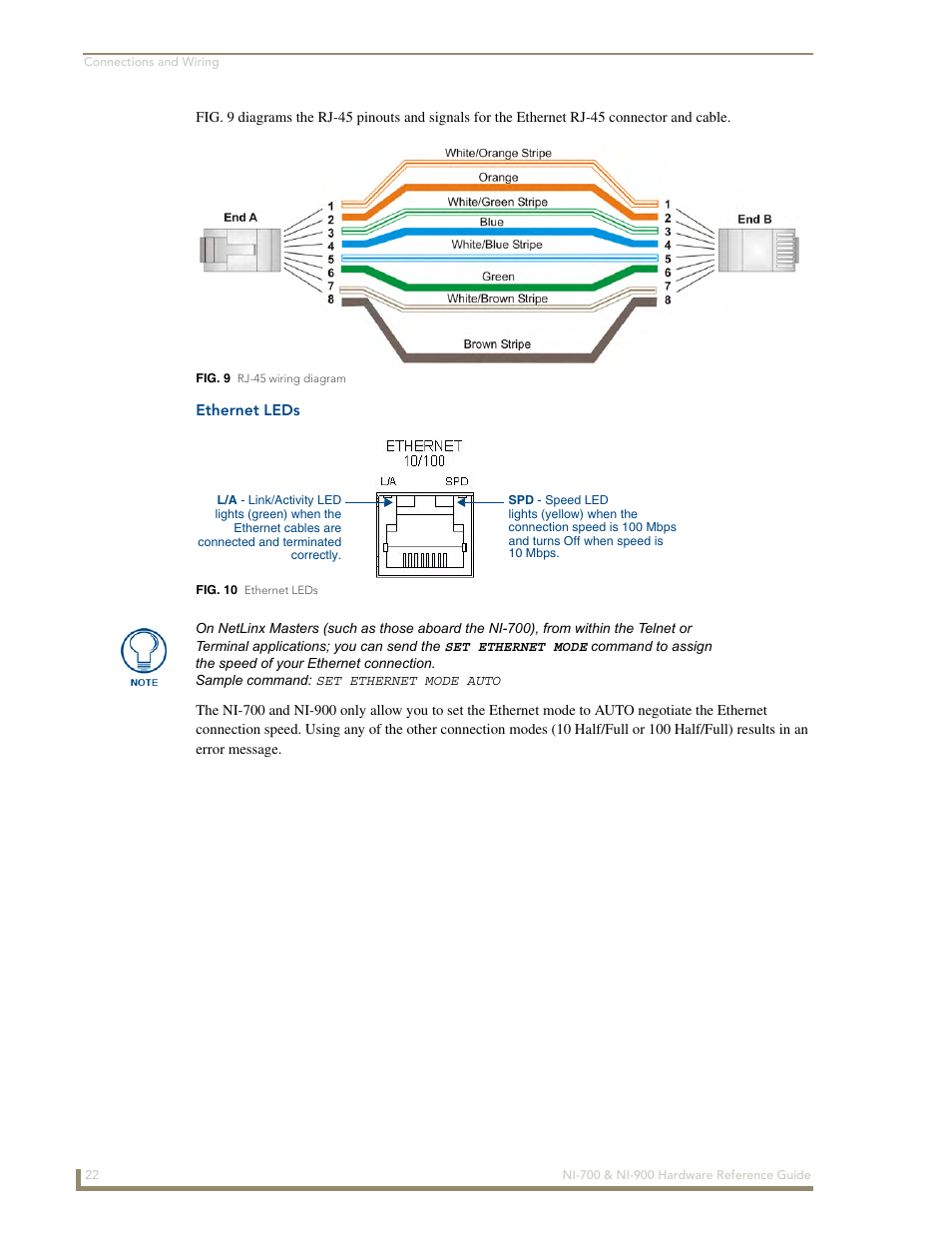 Ethernet leds | AMX NetLinx Integrated Controllers NI-700/900 User Manual | Page 26 / 30