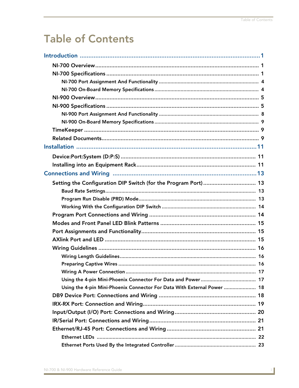 AMX NetLinx Integrated Controllers NI-700/900 User Manual | Page 3 / 30