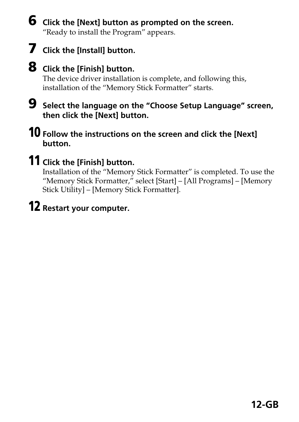 Sony MSAC-EX1 User Manual | Page 12 / 34