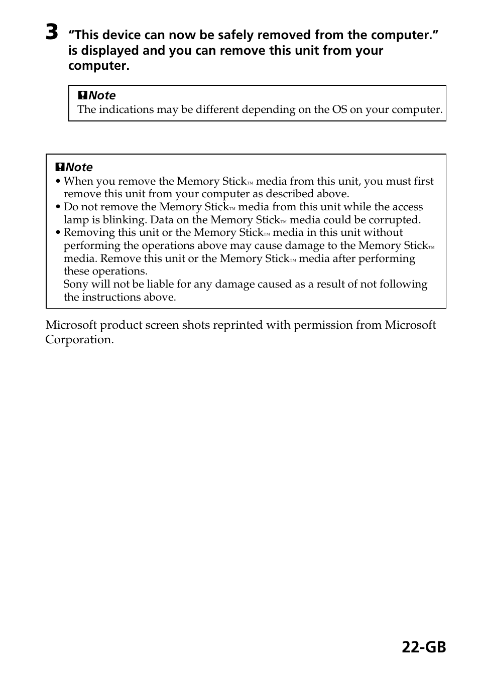 Sony MSAC-EX1 User Manual | Page 22 / 34