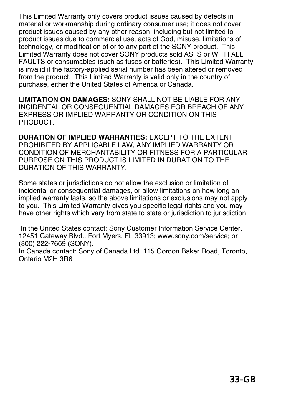 Sony MSAC-EX1 User Manual | Page 33 / 34