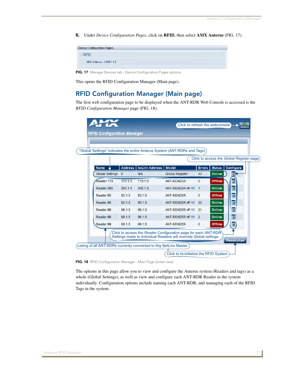 Rfid configuration manager (main page) | AMX Control System Accessories Anterus User Manual | Page 21 / 38