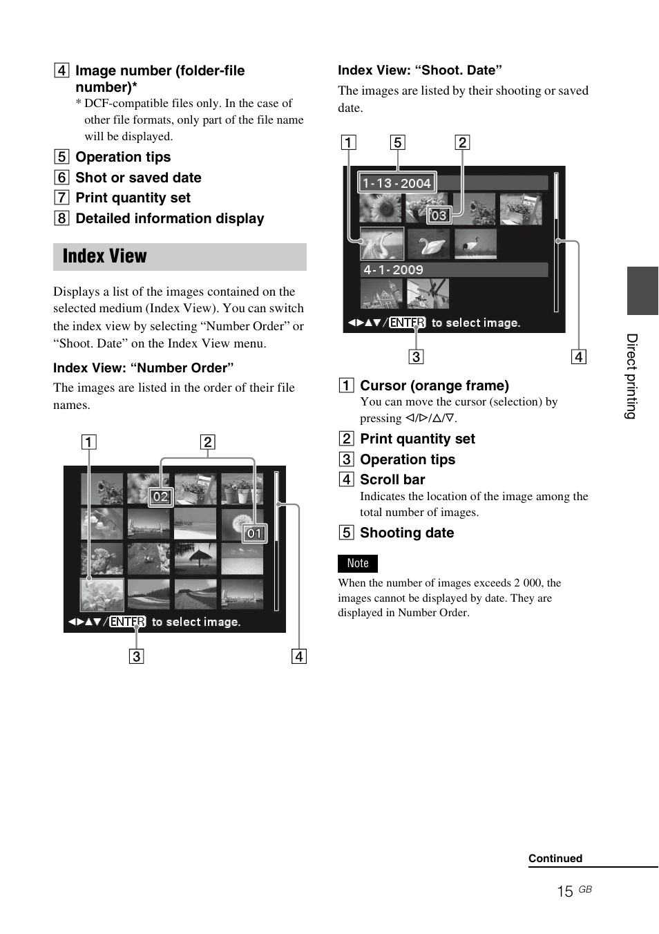 Index view | Sony DPP-FP97 User Manual | Page 15 / 88