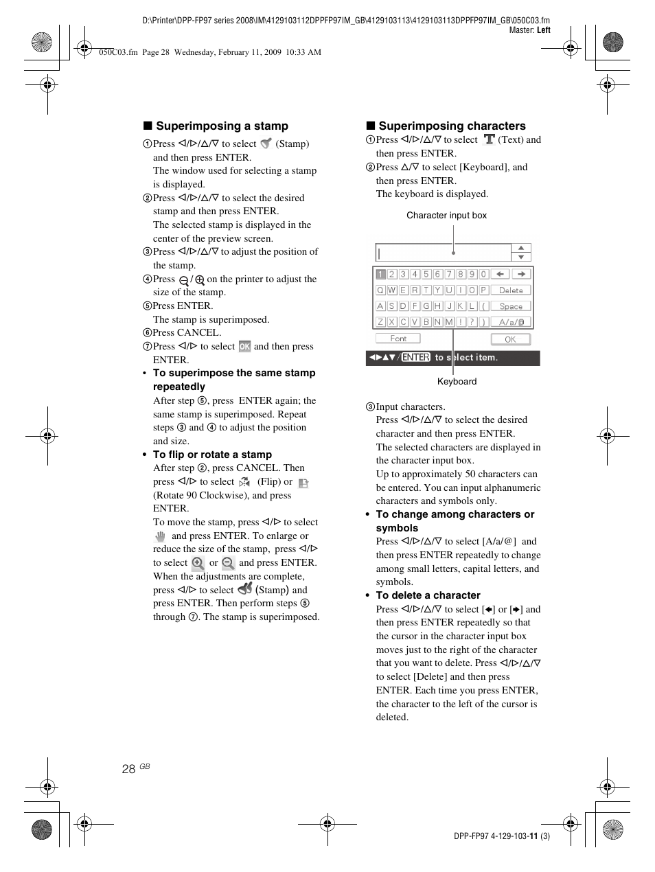 Sony DPP-FP97 User Manual | Page 28 / 88