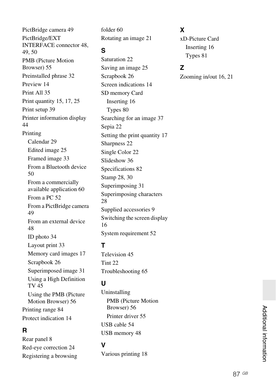 Sony DPP-FP97 User Manual | Page 87 / 88