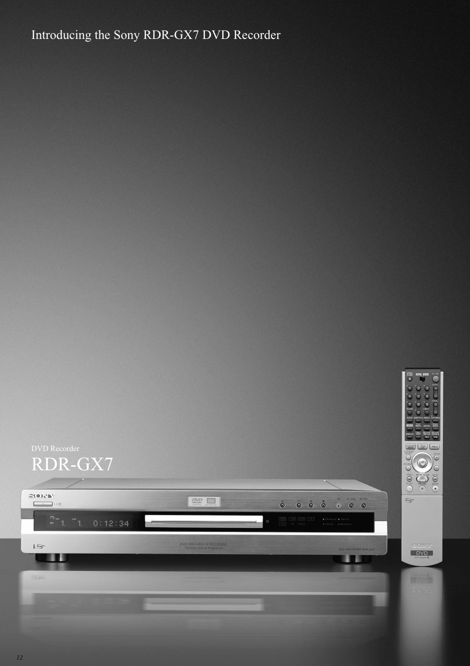 Rdr-gx7 | Sony RDR-GX7 User Manual | Page 12 / 34