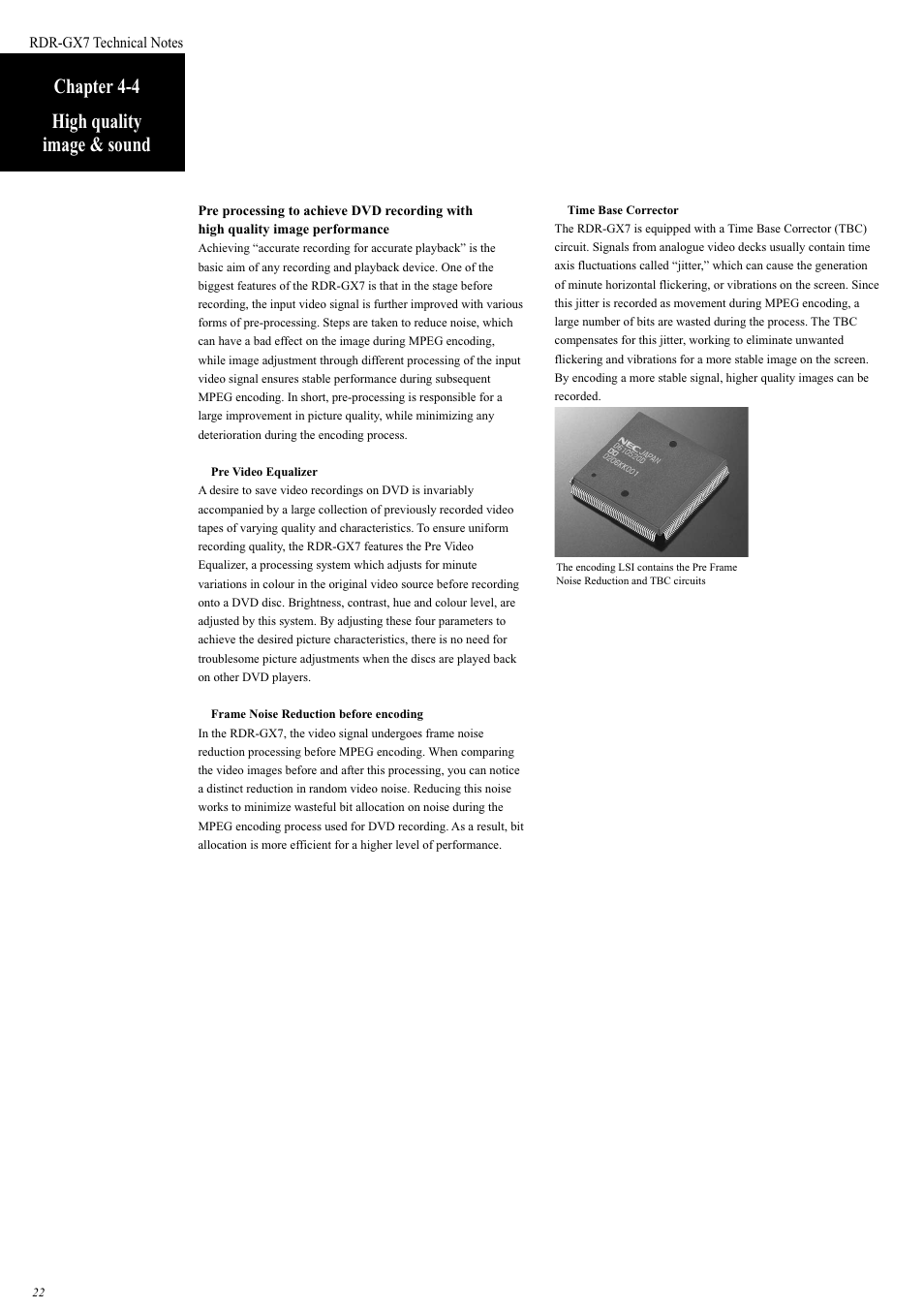 Chapter 4-4 high quality image & sound | Sony RDR-GX7 User Manual | Page 22 / 34