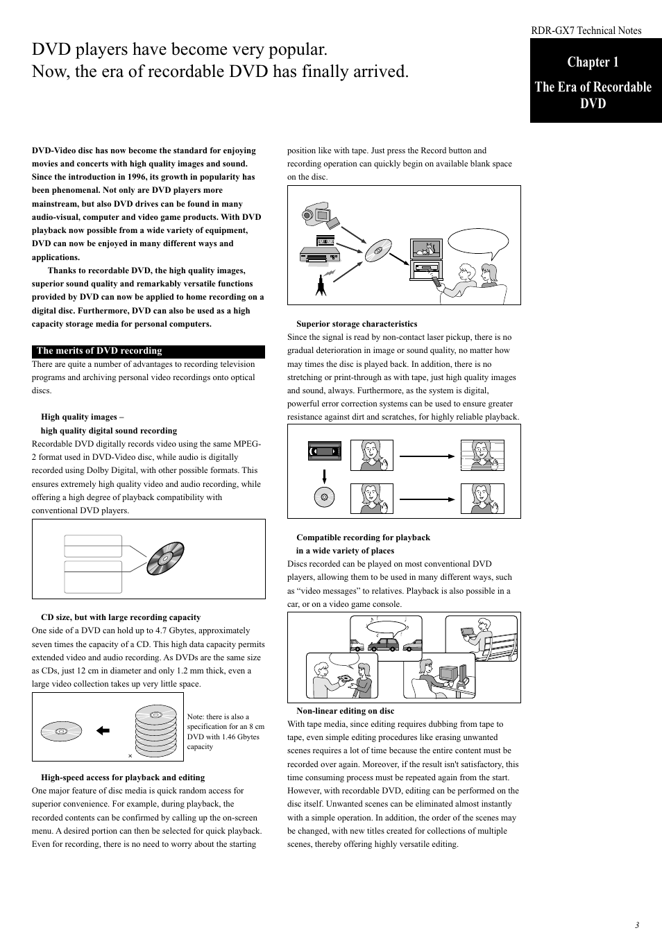Chapter 1 the era of recordable dvd | Sony RDR-GX7 User Manual | Page 3 / 34