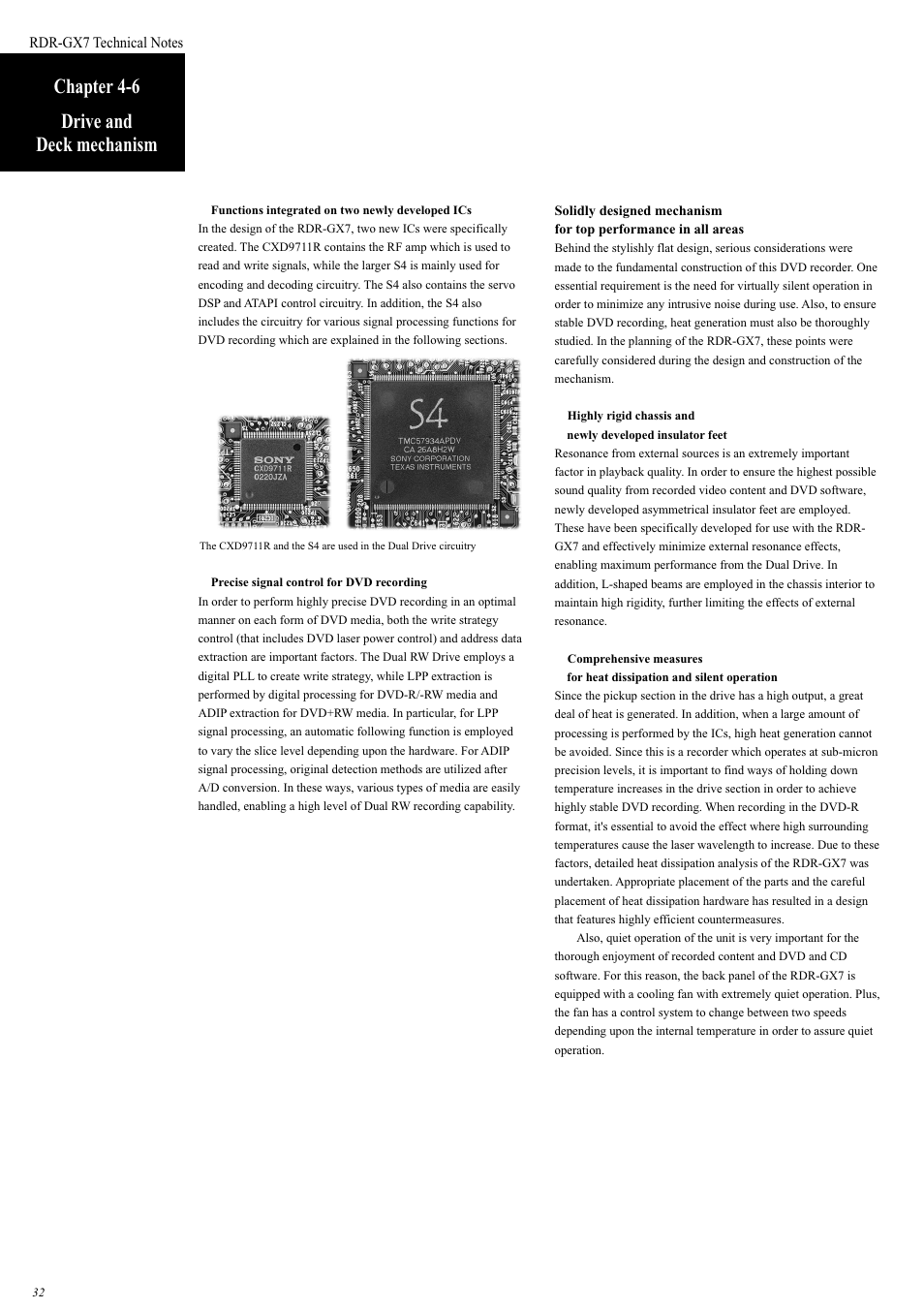 Chapter 4-6 drive and deck mechanism | Sony RDR-GX7 User Manual | Page 32 / 34