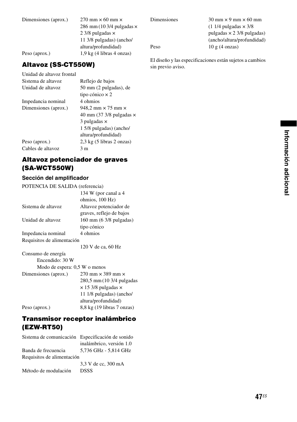 Sony HT-CT550W User Manual | Page 141 / 142