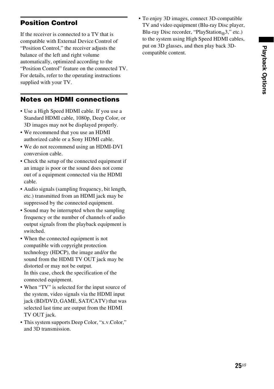 Position control | Sony HT-CT550W User Manual | Page 25 / 142