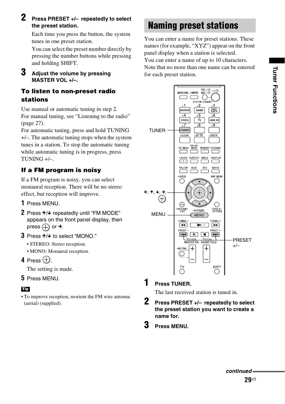Naming preset stations | Sony HT-CT550W User Manual | Page 29 / 142