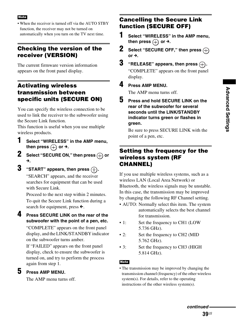 Sony HT-CT550W User Manual | Page 39 / 142