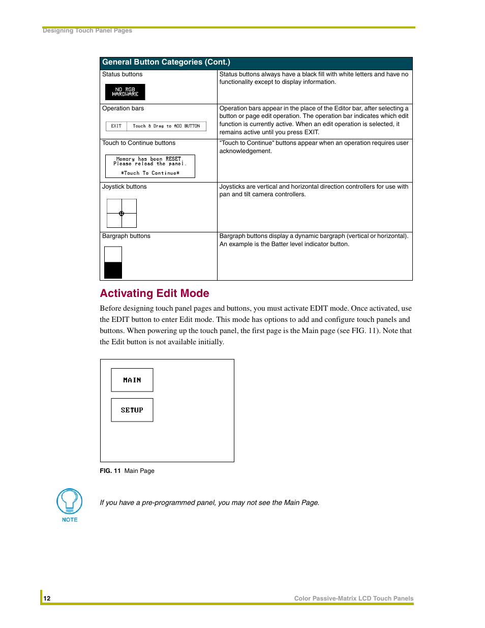 Activating edit mode | AMX 8.5" Color Passive LCD Touch Panels User Manual | Page 16 / 52