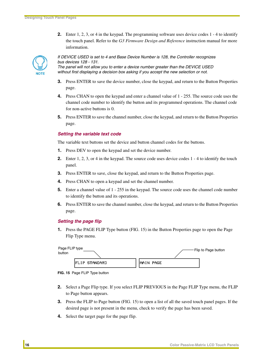 Setting the variable text code | AMX 8.5" Color Passive LCD Touch Panels User Manual | Page 20 / 52