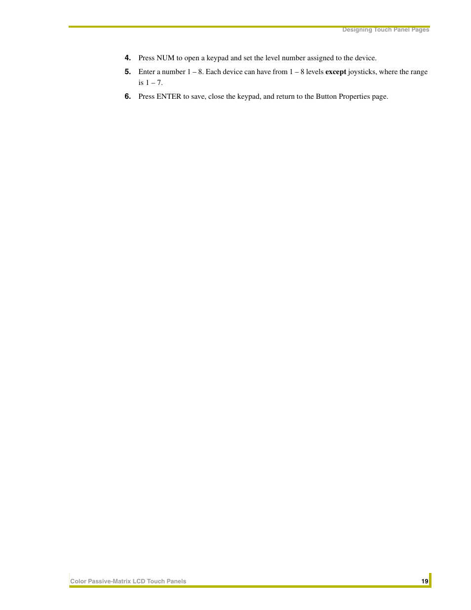 AMX 8.5" Color Passive LCD Touch Panels User Manual | Page 23 / 52