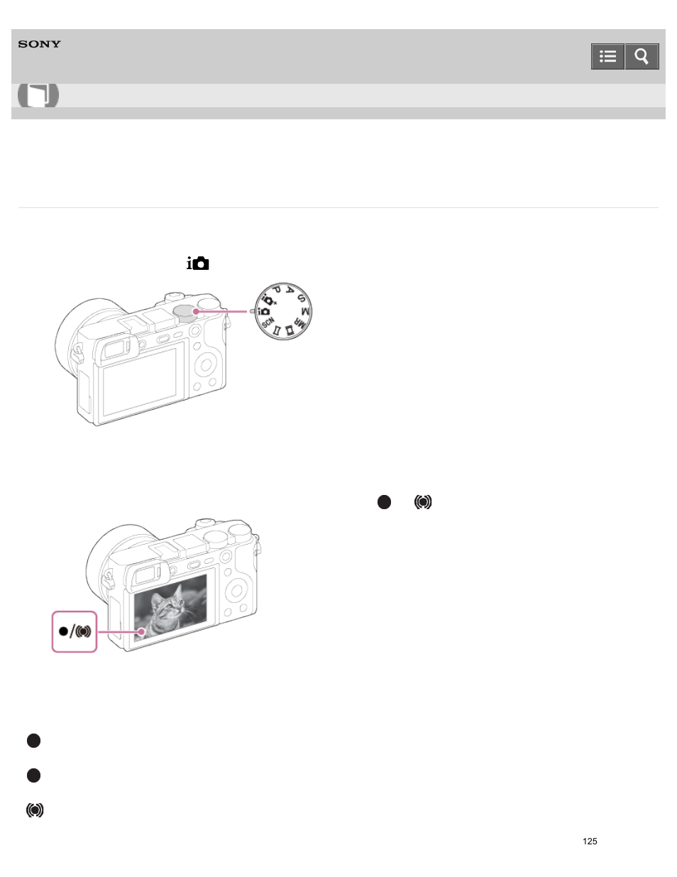 Shooting still images, Shoots still images, Help guide | Sony ILCE-6000 User Manual | Page 130 / 458