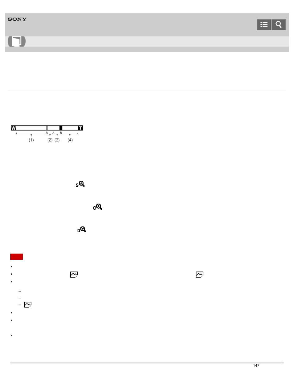 The zoom features available with this product, Help guide | Sony ILCE-6000 User Manual | Page 152 / 458