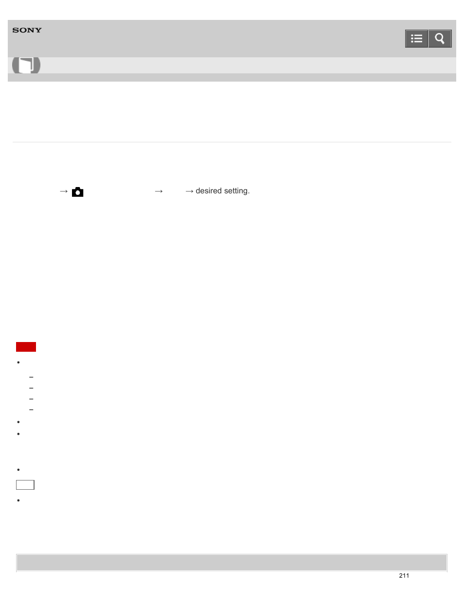 Help guide | Sony ILCE-6000 User Manual | Page 216 / 458