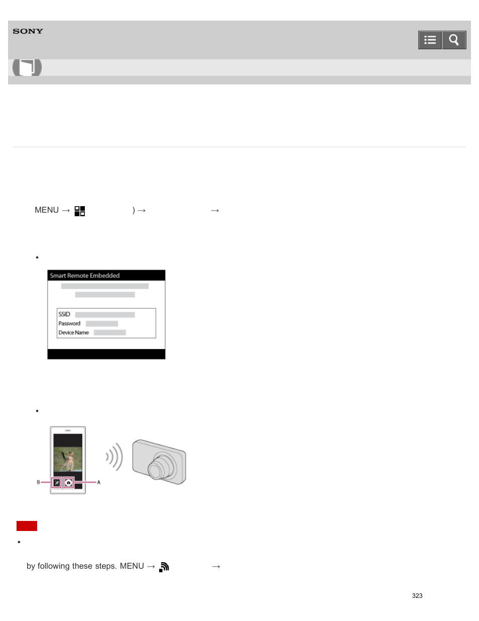 Smart remote embedded, Help guide | Sony ILCE-6000 User Manual | Page 328 / 458