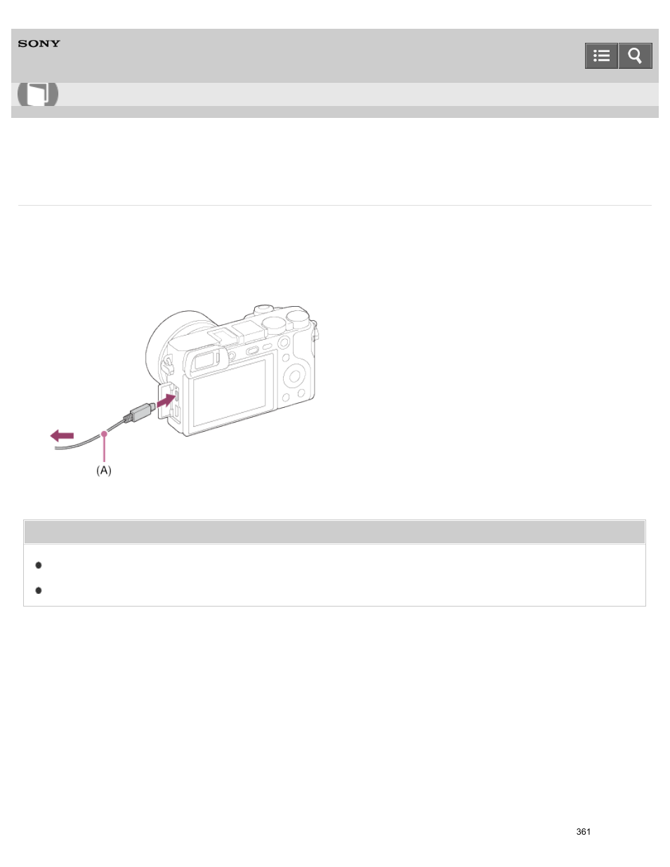 Connecting the product to a computer, Help guide | Sony ILCE-6000 User Manual | Page 366 / 458