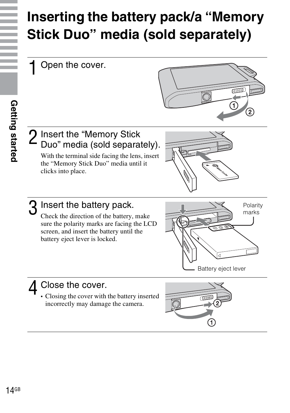 Sony DSC-TX1 User Manual | Page 14 / 116