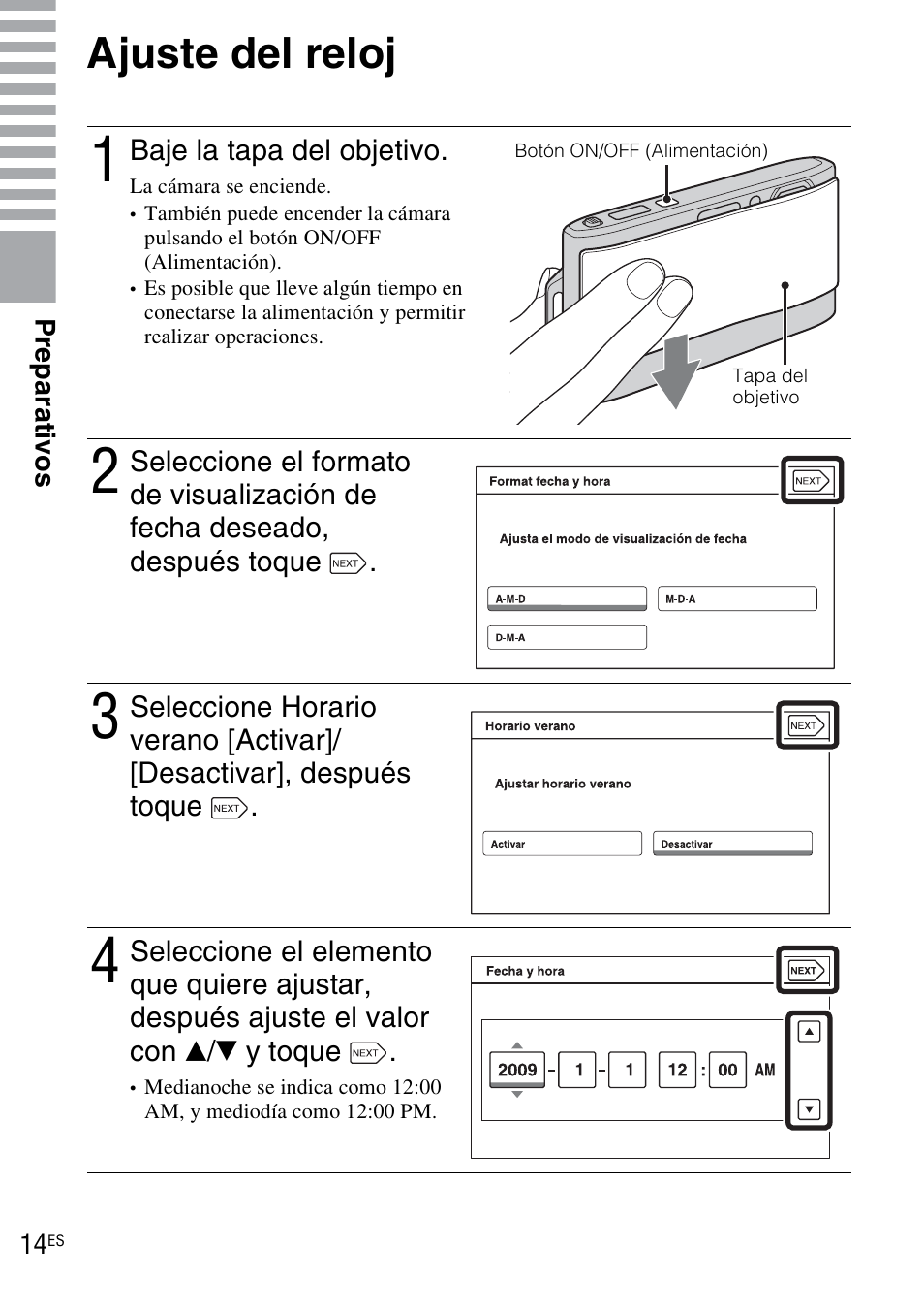 Ajuste del reloj | Sony DSC-TX1 User Manual | Page 72 / 116