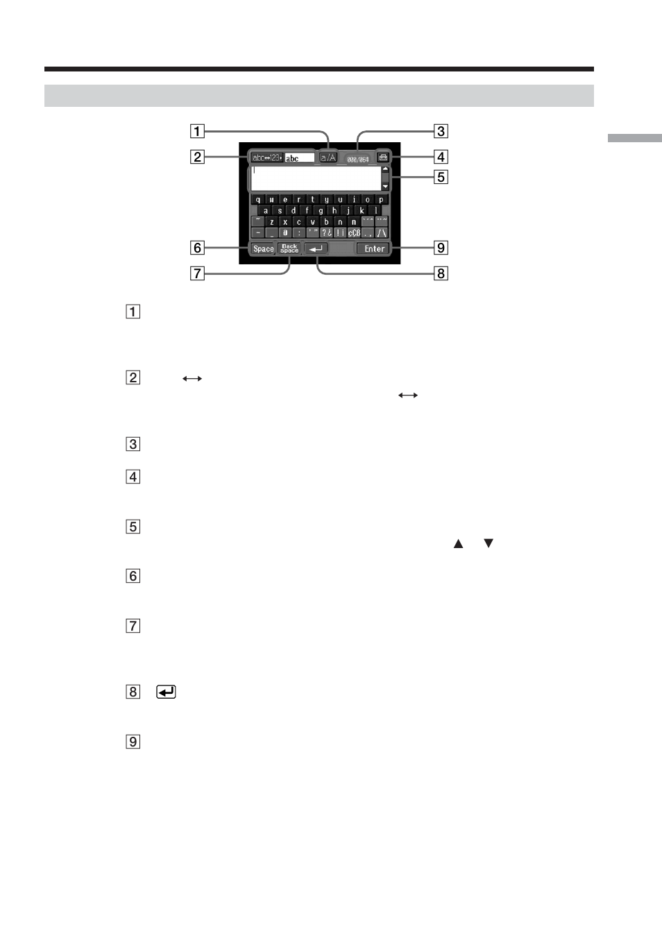 Character input display | Sony DCR-IP5 User Manual | Page 11 / 124