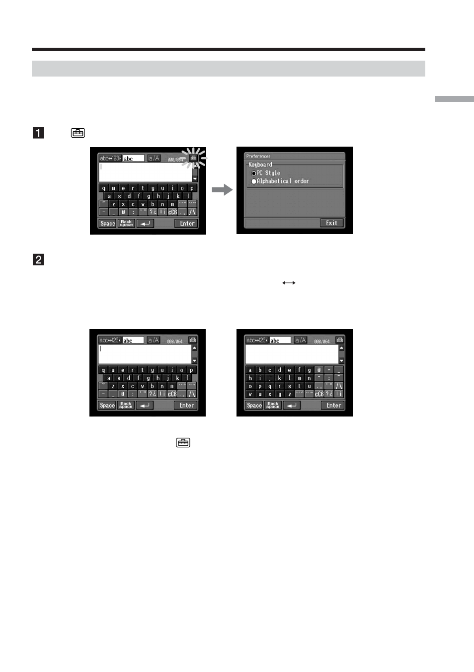 Character input setting | Sony DCR-IP5 User Manual | Page 17 / 124
