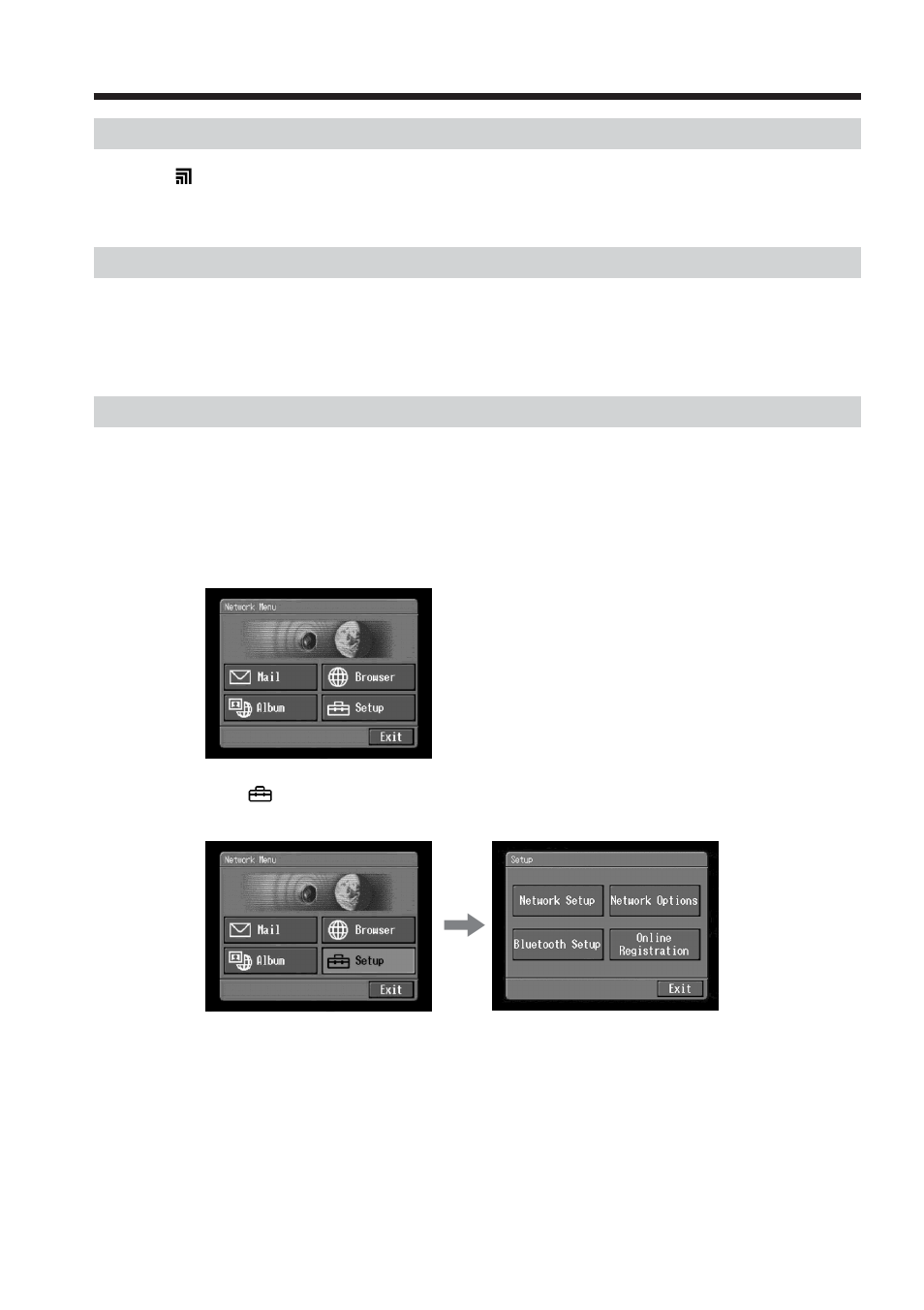 Radio wave indication, Selecting other bluetooth devices from the list | Sony DCR-IP5 User Manual | Page 26 / 124